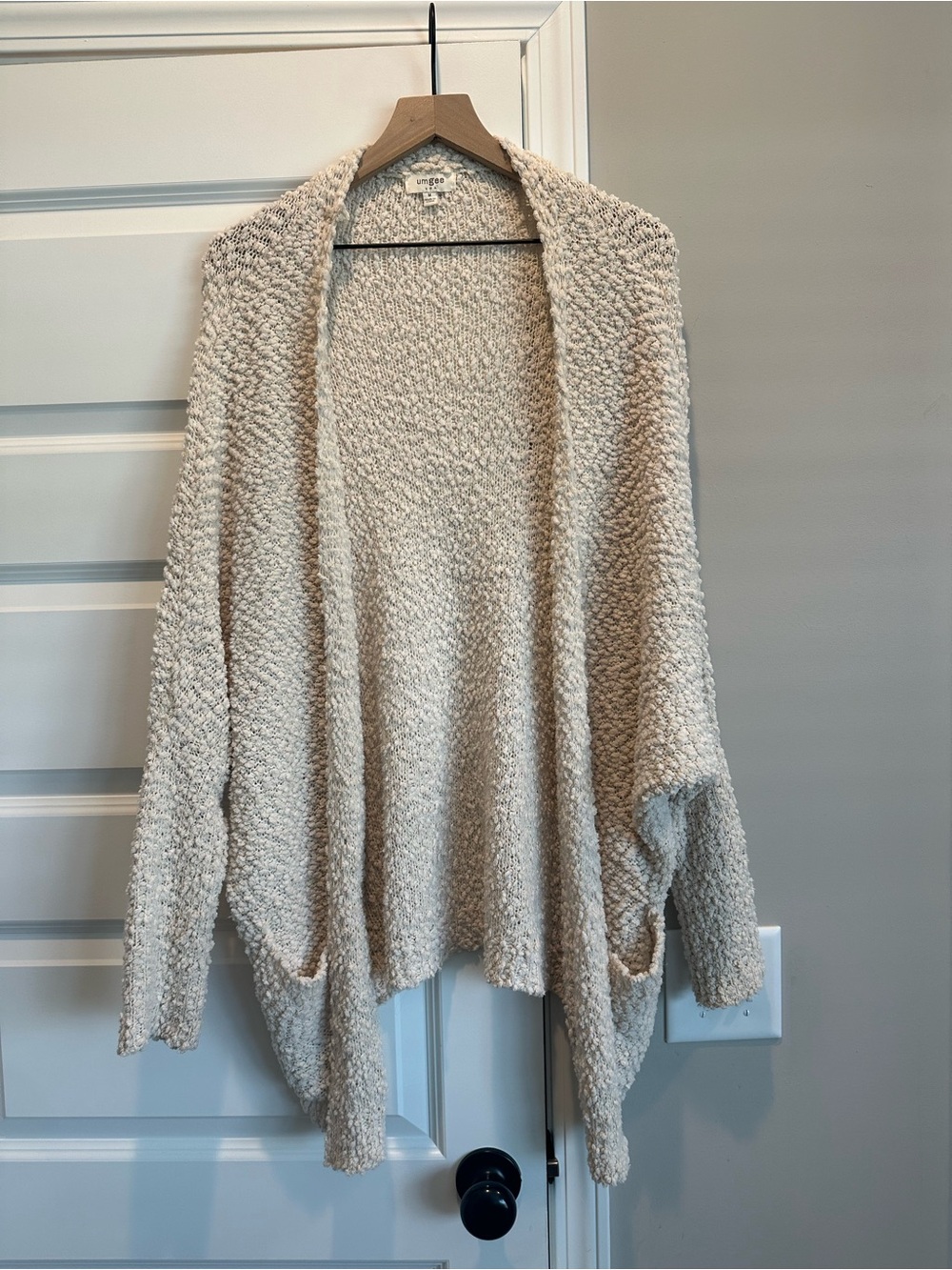 Umgee Cream Bouclé Open-Front Cardigan